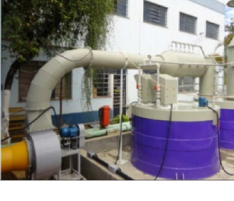 Sistema de dosagem e abatimento instalado